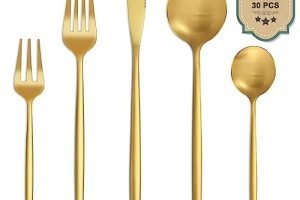 Cubiertos dorados alcampo