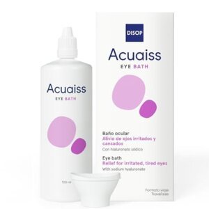 Acuaiss Baño Ocular con Acido Hialurónico para la Limpieza, Hidratación y Alivio de los Ojos (100 ml)