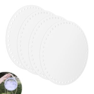 4 Piezas Base para Bolsos Crochet, DIYCUT Transparente Base de Bolsa, 18cm Redondo Bolsa Cojín Inferior en Acrílico, para Bolsa de Mano, Bolso Bandolera, Cesta de Almacenamiento