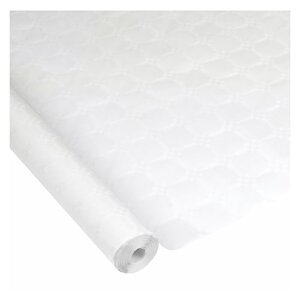 Acomoda Textil – Rollo Mantel de Papel Resistente. Protector para Mesa Desechable para Fiestas, Cumpleaños y Restaurantes. (Blanco, 1,2×15 Metros)