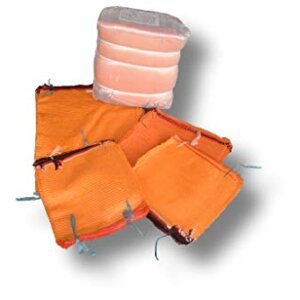 1 pack (100 unidades) 2,5 kg Tamaño 26 x 36 cm patatas sacos Raschel sacos frutales verdura sacos de red Zwiebelsäcke leña sacos de tejido de ceniza sacos para nueces sin cordón goldgelb