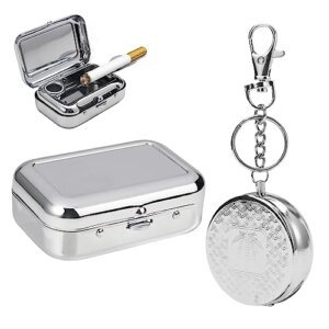 2 Piezas Cenicero Portatil, Mini Cenicero de Bolsillo con Llavero, Ceniceros Portátiles, Cenicero Portátil Sin Olor, Cenicero Portátil, Cenicero de Bolsillo Portátil para Hogar Oficina Viajar