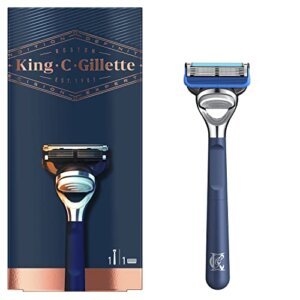 King C. Gillette Máquina de Afeitar Hombre con Precisión Integrada + 1 Cuchilla de Recambio, idea de regalo para Hombre