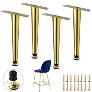 4 patas de metal for muebles, patas de mesa de hierro, patas de repuesto for sofá, patas cónicas for gabinete de cocina, patas de mesa de centro, for TV, sillón, mesita de noche, otomana, altura ajust