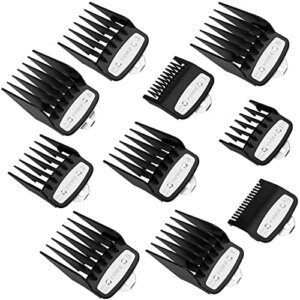 Yinke Peines-Guía de 10 Piezas para Wahl Cortapelos y Afeitadoras corporales, Recortadora, Maquina Cortar pelo y Barba Faciales Accesorios, kit de Recambios de Peine Adjunto (Black)