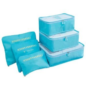 6 Set de Bolsas Organizadoras Maleta Organizador Almacenaje Ropa Viaje 3 Packing Cubes for Travel+3 Compresion Bolsas para Separación de Ropa Limpia y Sucia,Cosméticos,Zapato,Ropa Interior